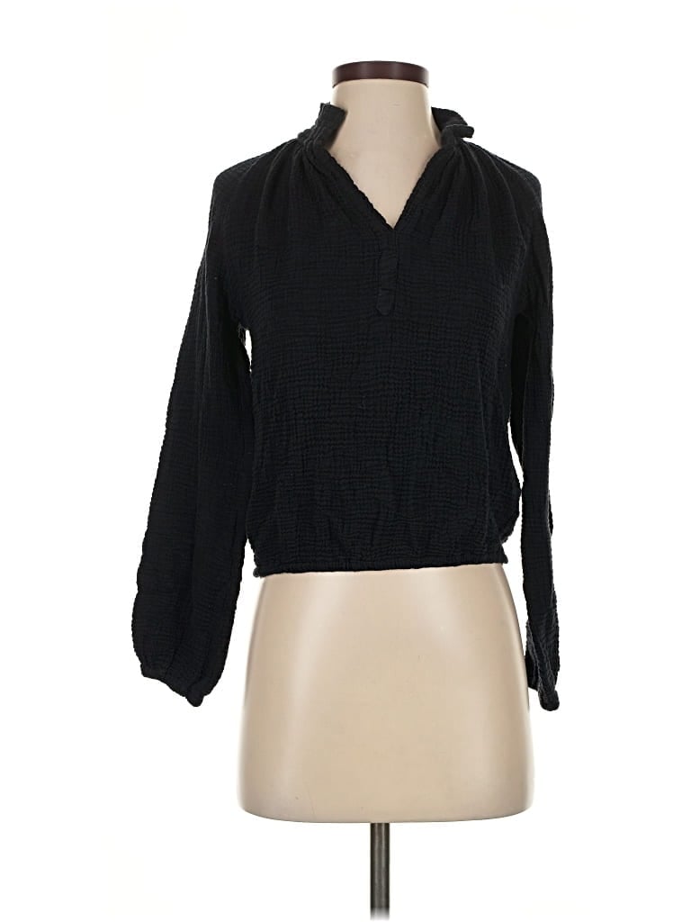 Pre-owned Red Haute Long Sleeve Blouse In Black