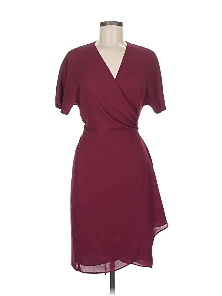 Pre-owned Babaton Cocktail Dress In Burgundy