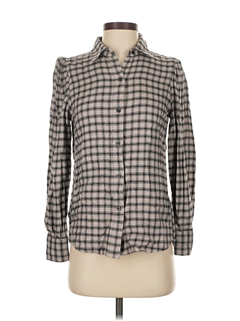 Pre-owned Rails Long Sleeve Button Down Shirt In Gray