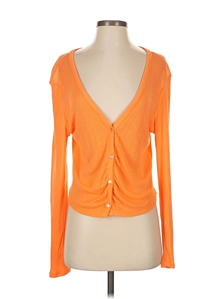 Pre-owned Zara Cardigan Sweater In Orange