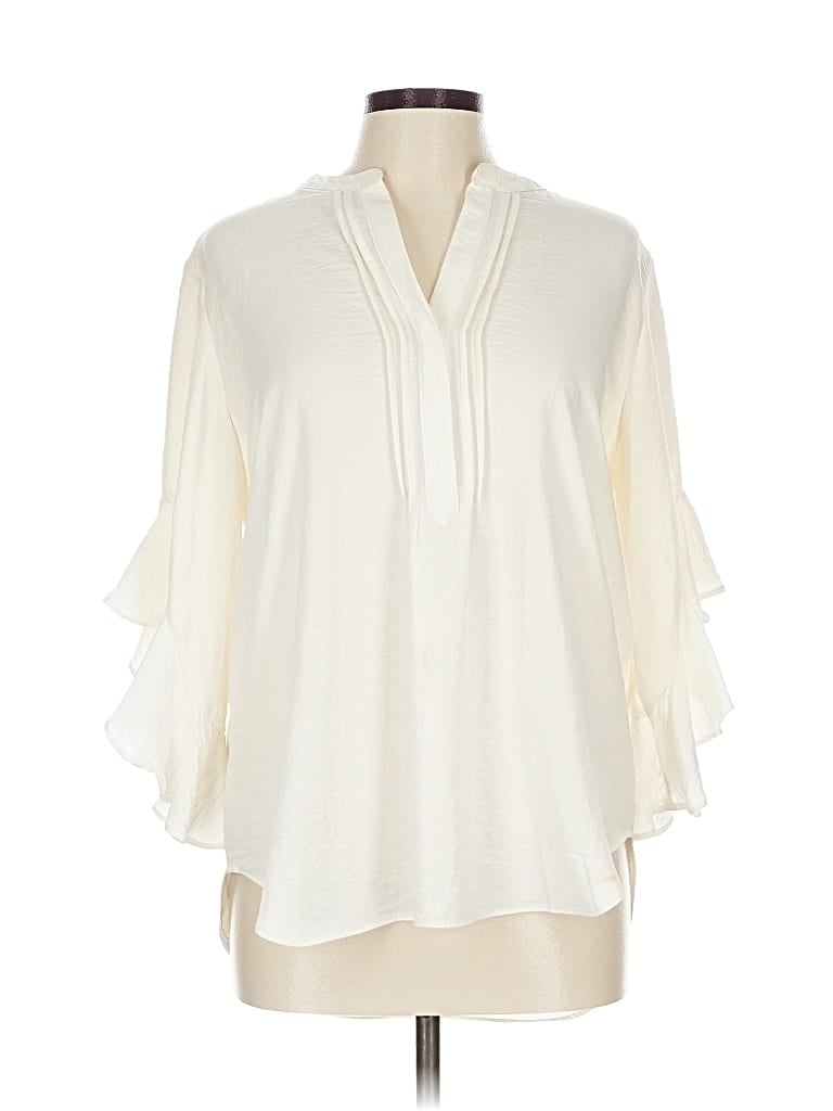 Pre-owned Vince Camuto 3/4 Sleeve Blouse In White