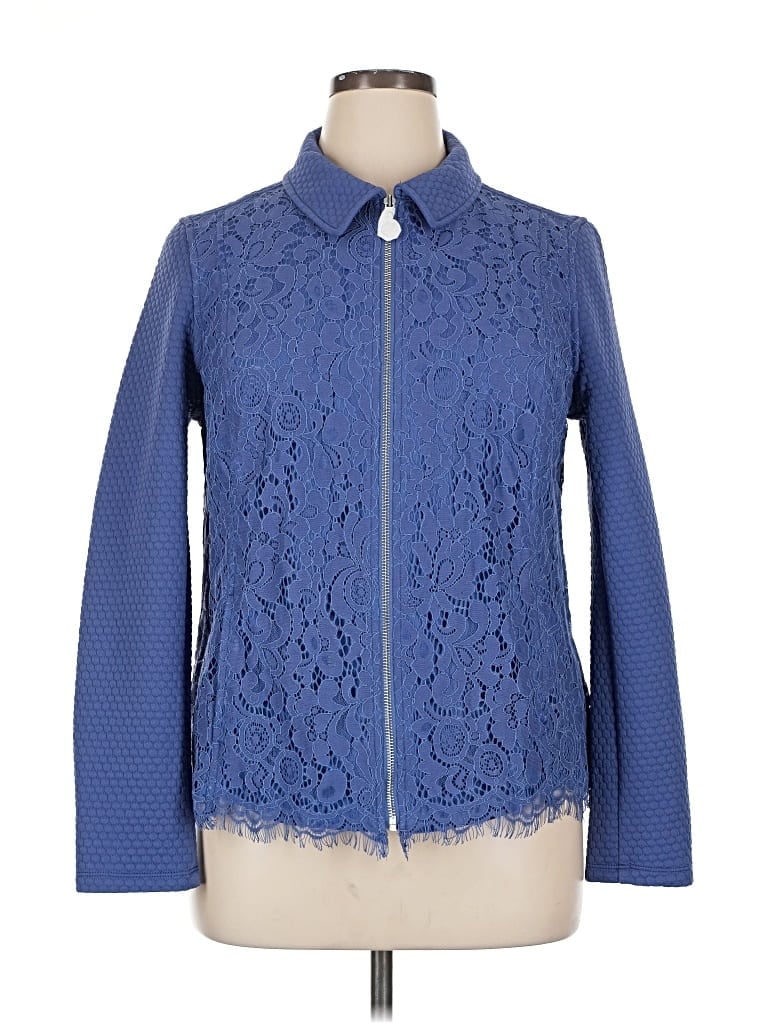 Pre-owned Isaac Mizrahi Live Jacket In Blue