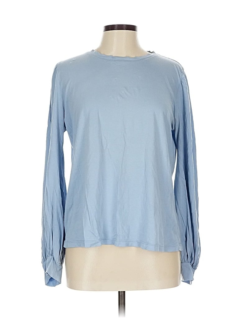 Pre-owned Lunya Long Sleeve T-shirt In Blue