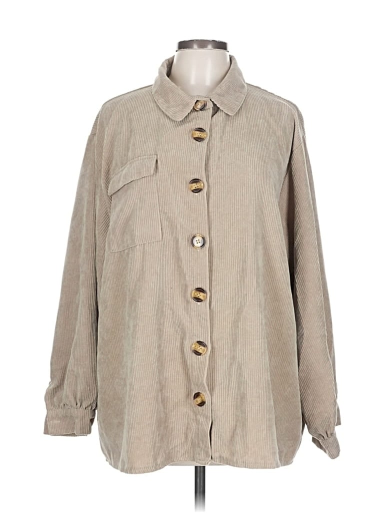 Pre-owned Nasty Gal Inc. Long Sleeve Blouse In Brown