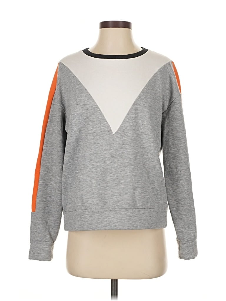 Pre-owned Topshop Sweatshirt In Gray
