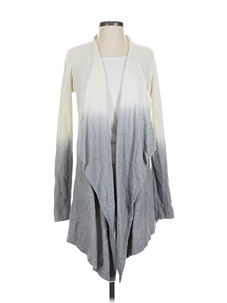 Pre-owned Barefoot Dreams Cardigan Sweater In Gray