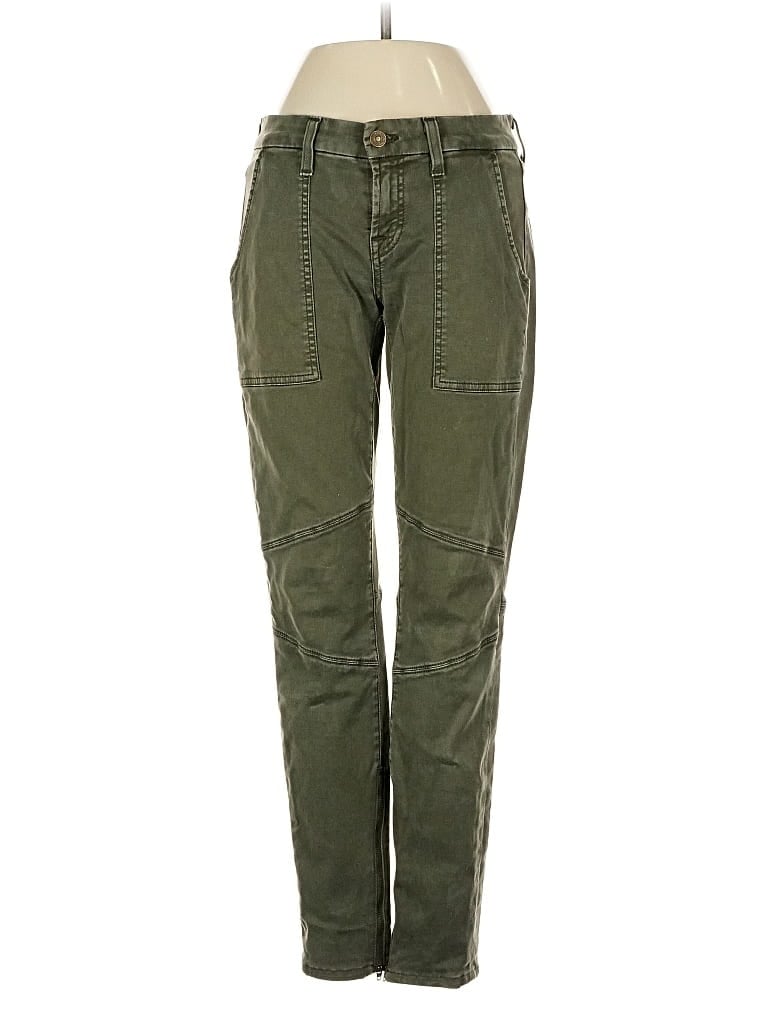 Pre-owned 7 For All Mankind Cargo Pants In Green