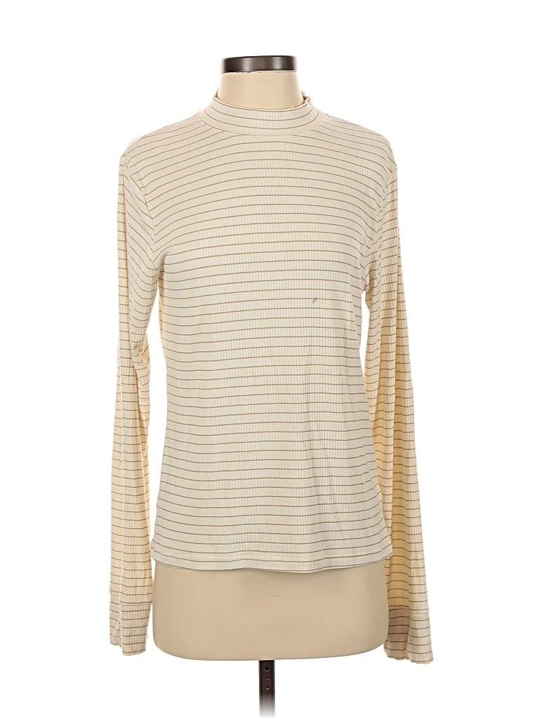 Pre-owned Thread & Supply Long Sleeve Turtleneck In White