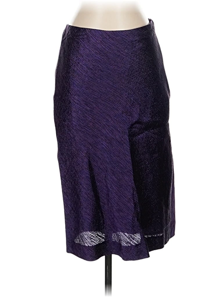 Pre-owned Dana Buchman Silk Skirt In Purple