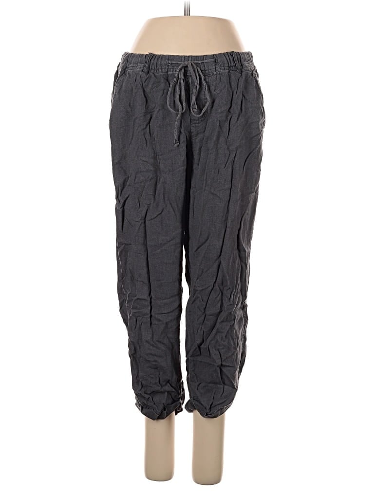 Pre-owned Susina Linen Pants In Gray