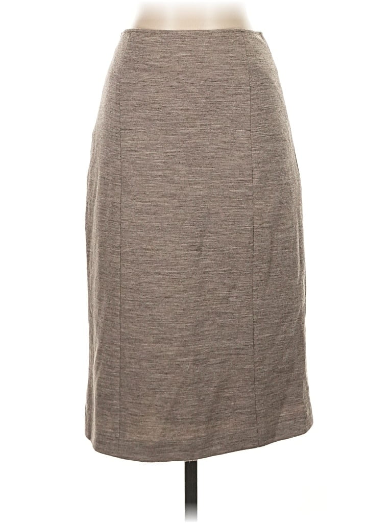 Pre-owned Teri Jon Wool Skirt In Gray