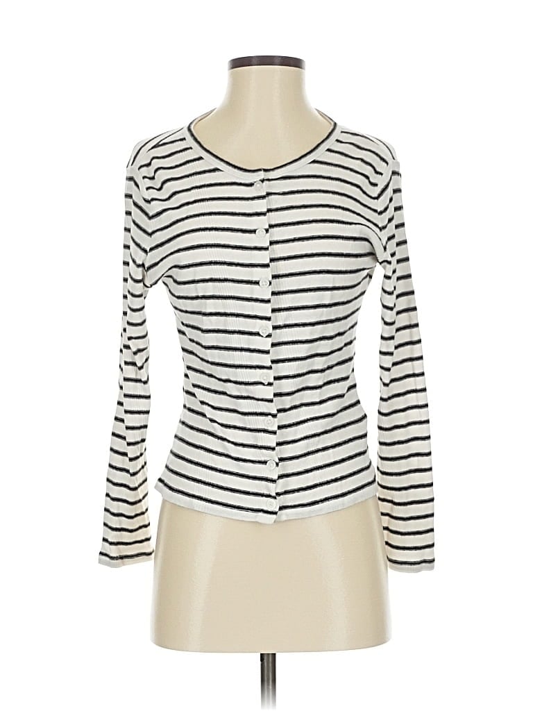 Pre-owned Everlane Cardigan Sweater In White