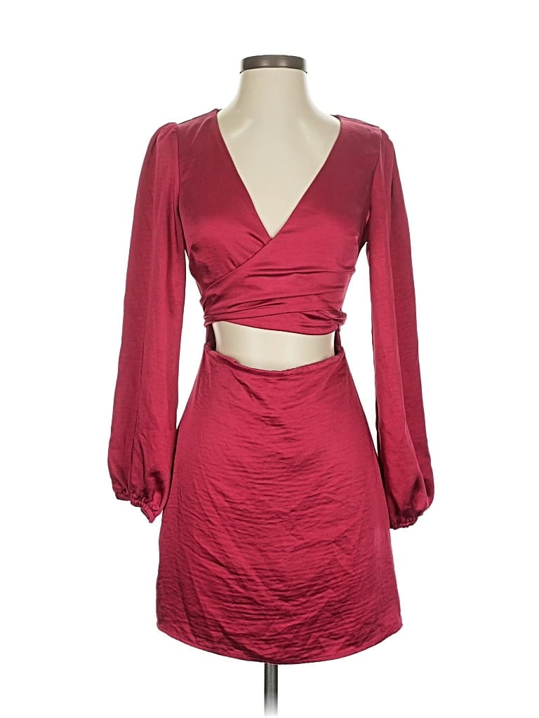 Pre-owned Stylestalker Cocktail Dress In Burgundy
