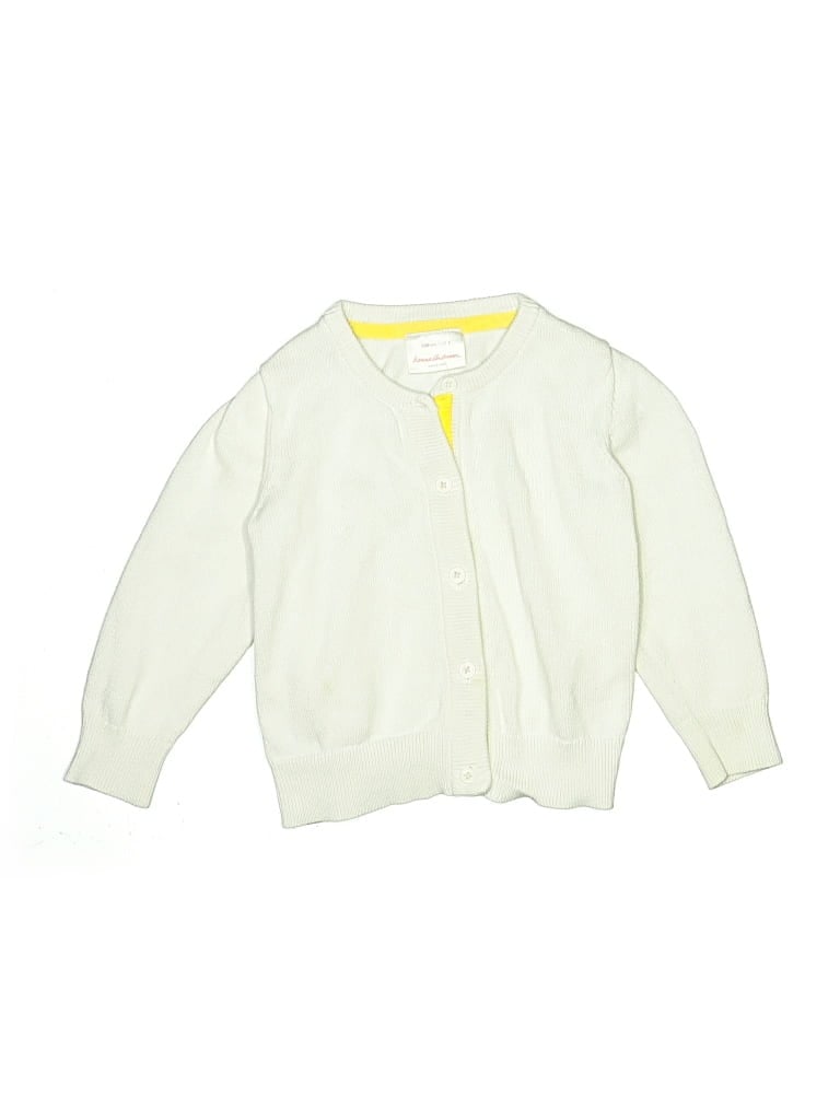 Pre-owned Hanna Andersson Kids' Cardigan Sweater In White
