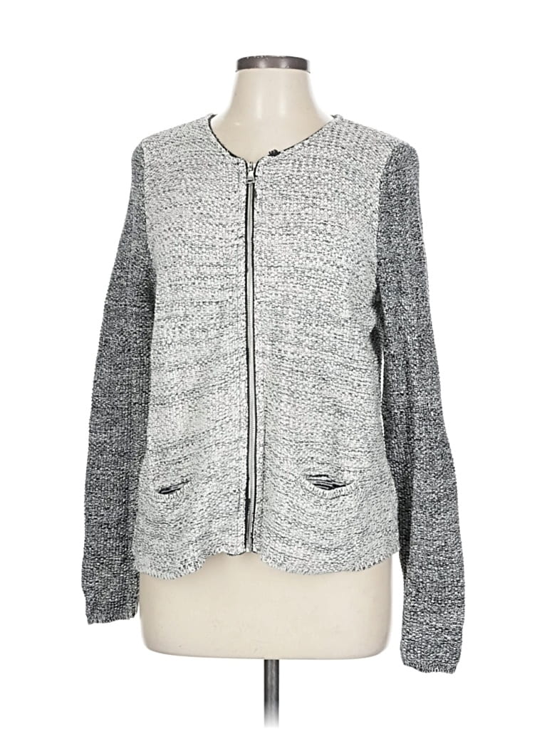 Pre-owned Talbots Cardigan Sweater In Gray