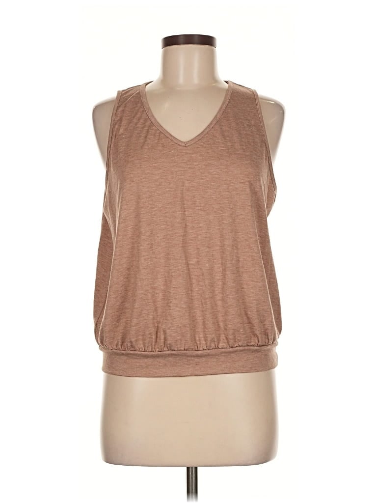Pre-owned Unbranded Tank Top Brown Halter Neckline Tops