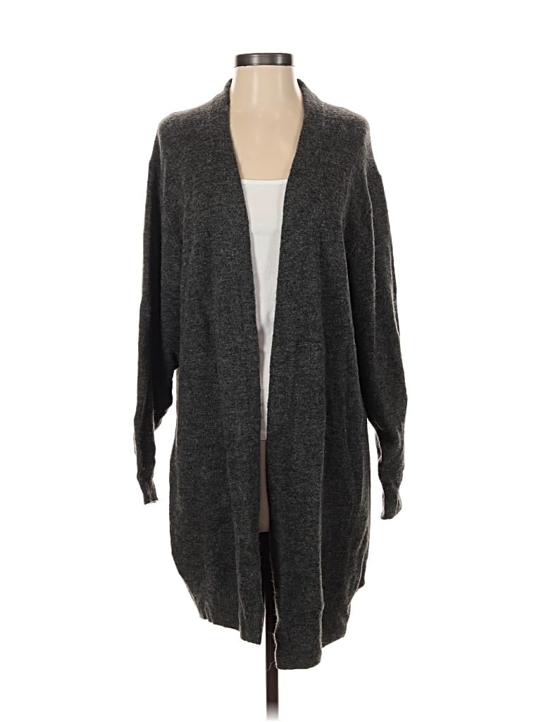 Pre-owned H&m Cardigan Sweater In Gray