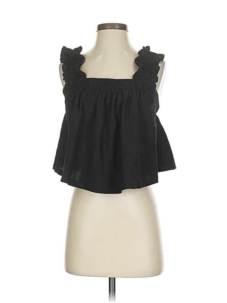 Pre-owned Miou Muse Sleeveless Blouse In Black