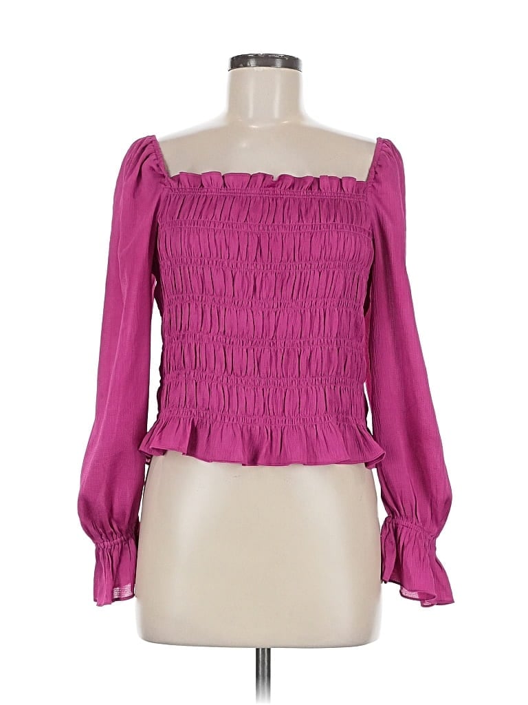 Pre-owned A New Day Long Sleeve Blouse In Pink