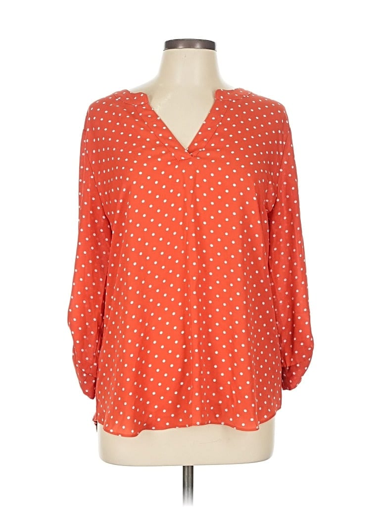 Pre-owned Fortune + Ivy 3/4 Sleeve Blouse In Orange