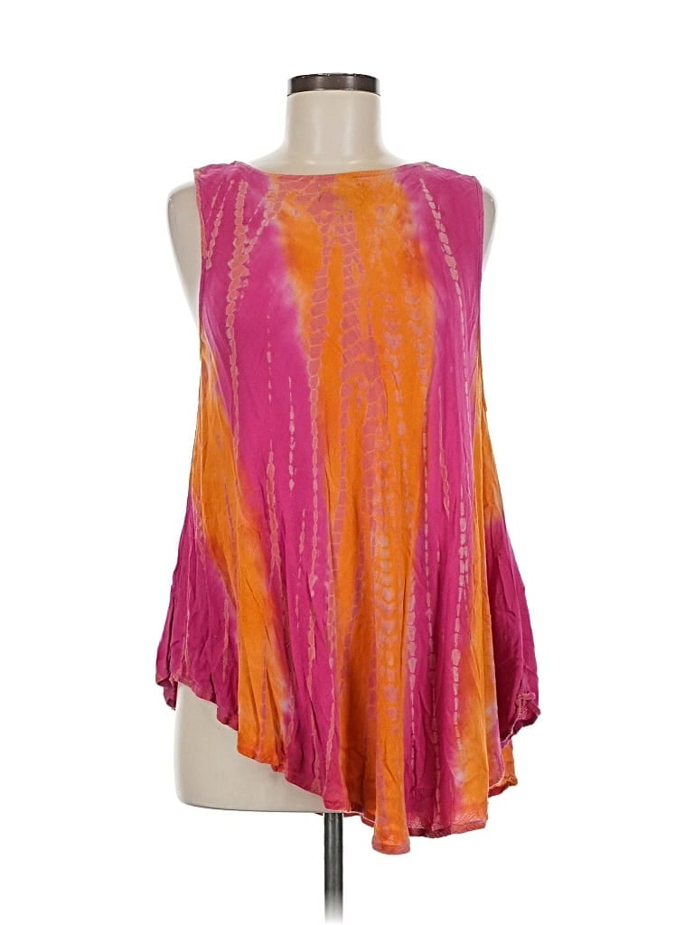 Pre-owned Sol Tank Top Pink Strapless Neckline Tops