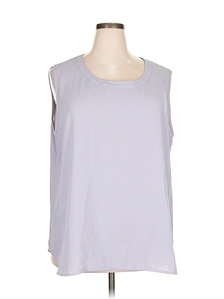 Pre-owned Anne Klein Sleeveless Blouse In Gray