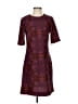 Taylor Print Burgundy Cocktail Dress Size 4 - photo 1