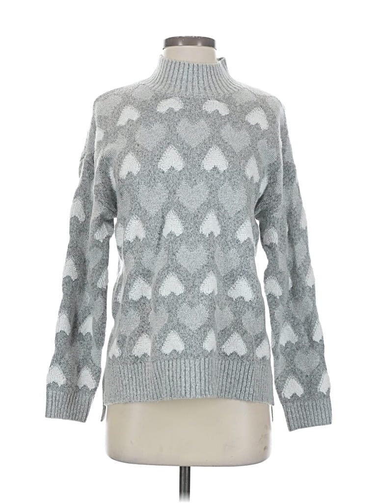 Pre-owned Bobeau Turtleneck Sweater In Silver