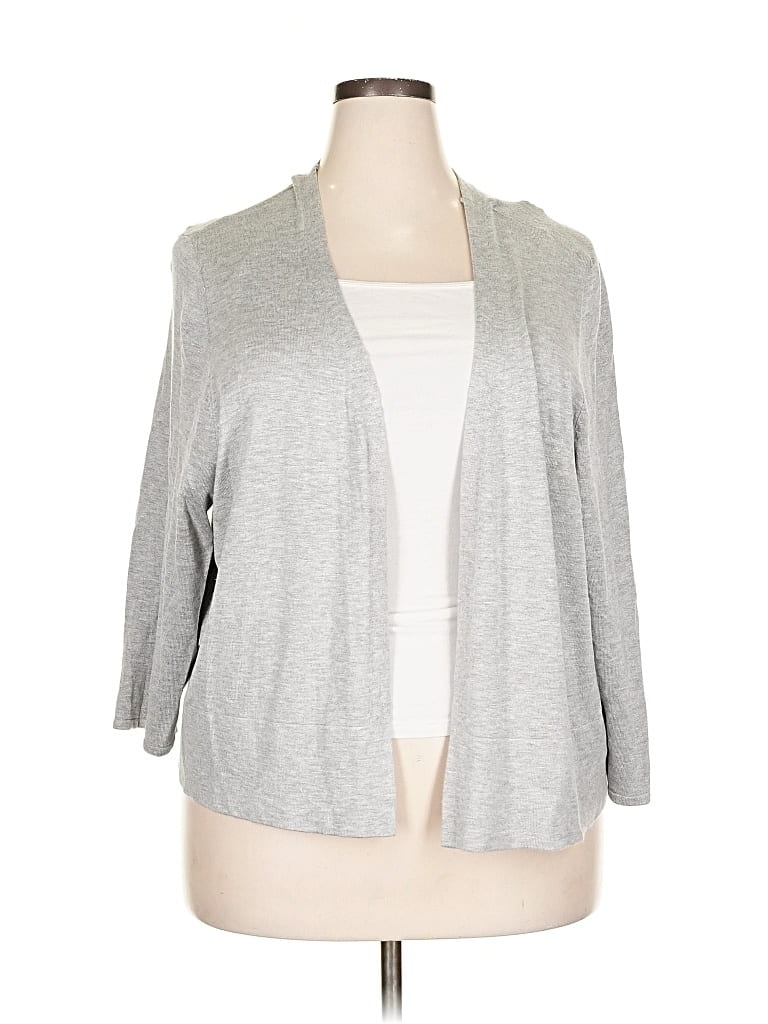 Pre-owned Lane Bryant Cardigan Sweater In Gray