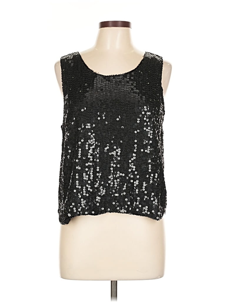 Pre-owned Assorted Brands Sleeveless Blouse In Black