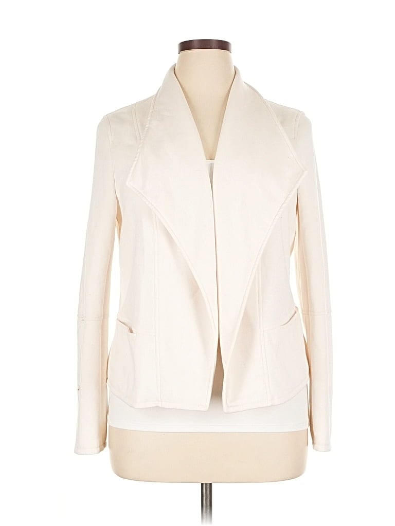 Pre-owned Max Studio Blazer Jacket In White