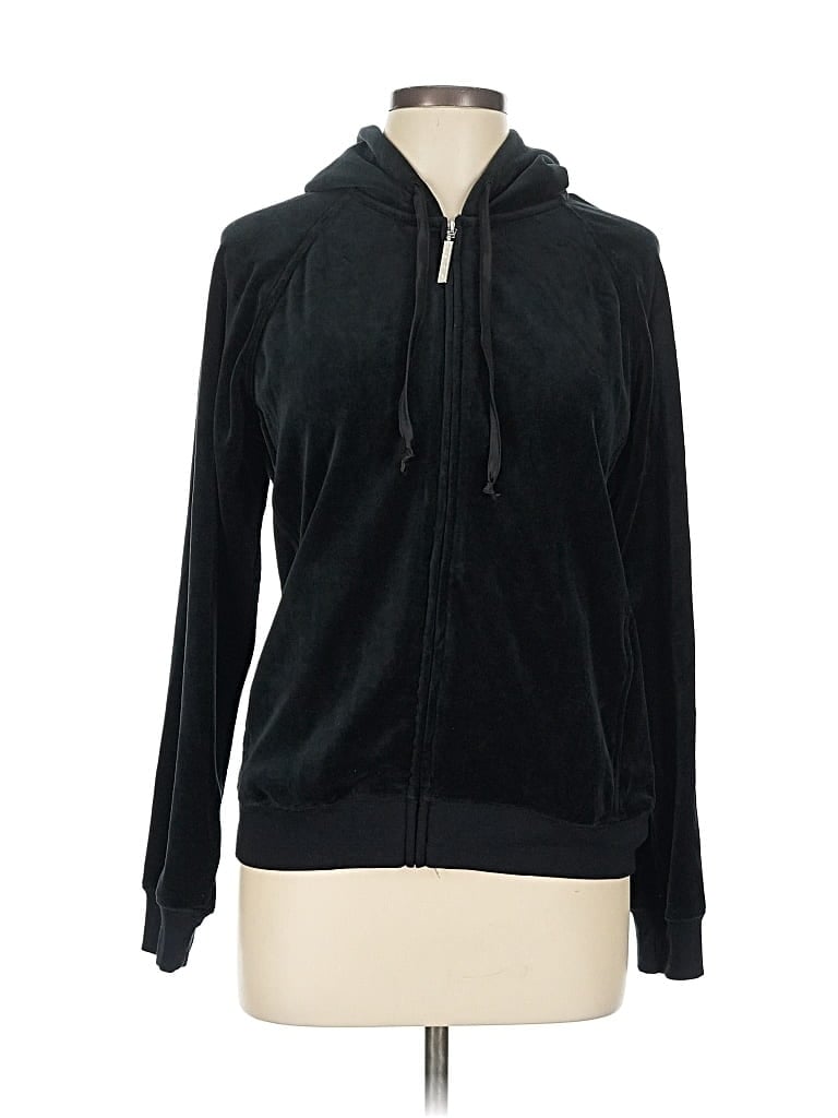 Pre-owned New York Laundry Zip Up Hoodie In Black