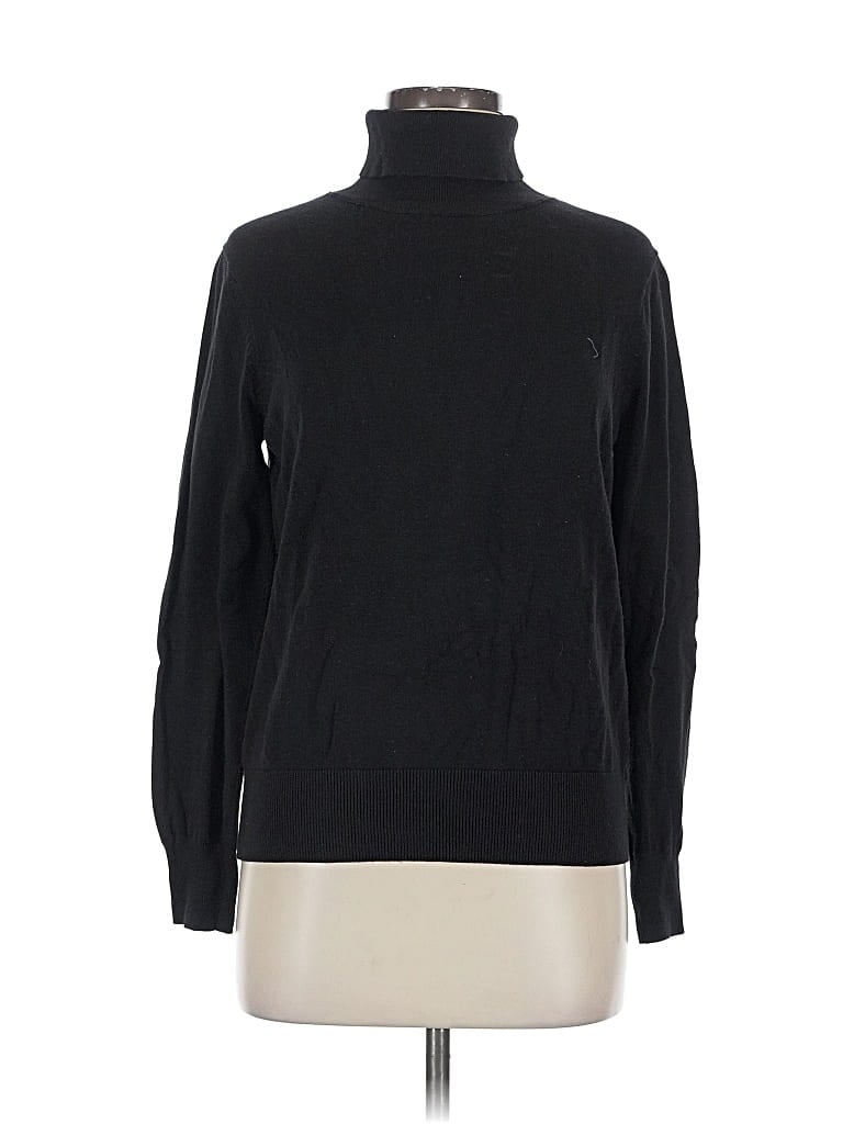 Pre-owned H&m Turtleneck Sweater In Black