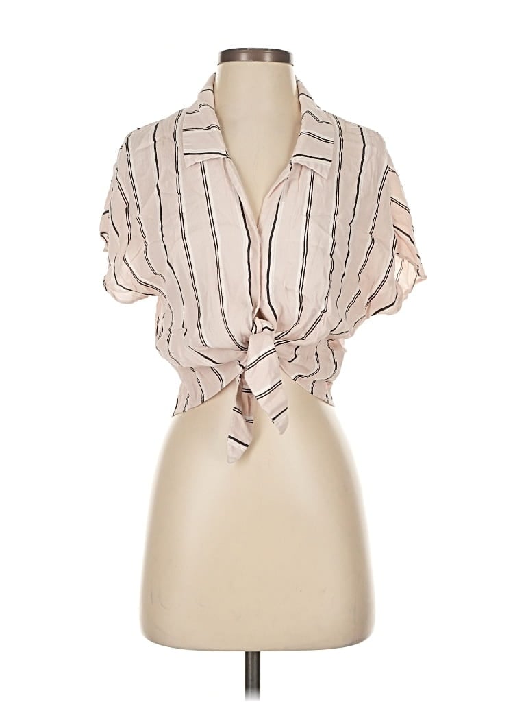 Pre-owned Wilfred Free Short Sleeve Blouse In Brown