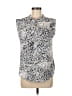 DKNY 100% Polyester Silver Sleeveless Blouse Size M - photo 1