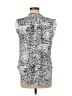 DKNY 100% Polyester Silver Sleeveless Blouse Size M - photo 2
