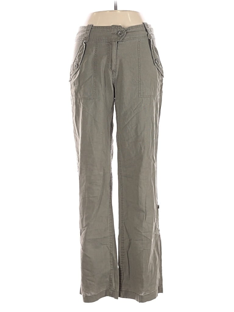Pre-owned H&m Linen Pants In Gray