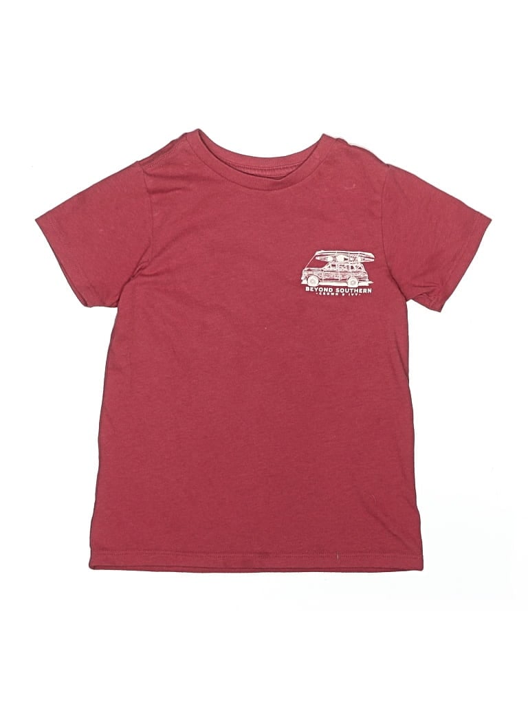Pre-owned Crown & Ivy Kids' Short Sleeve T-shirt In Burgundy
