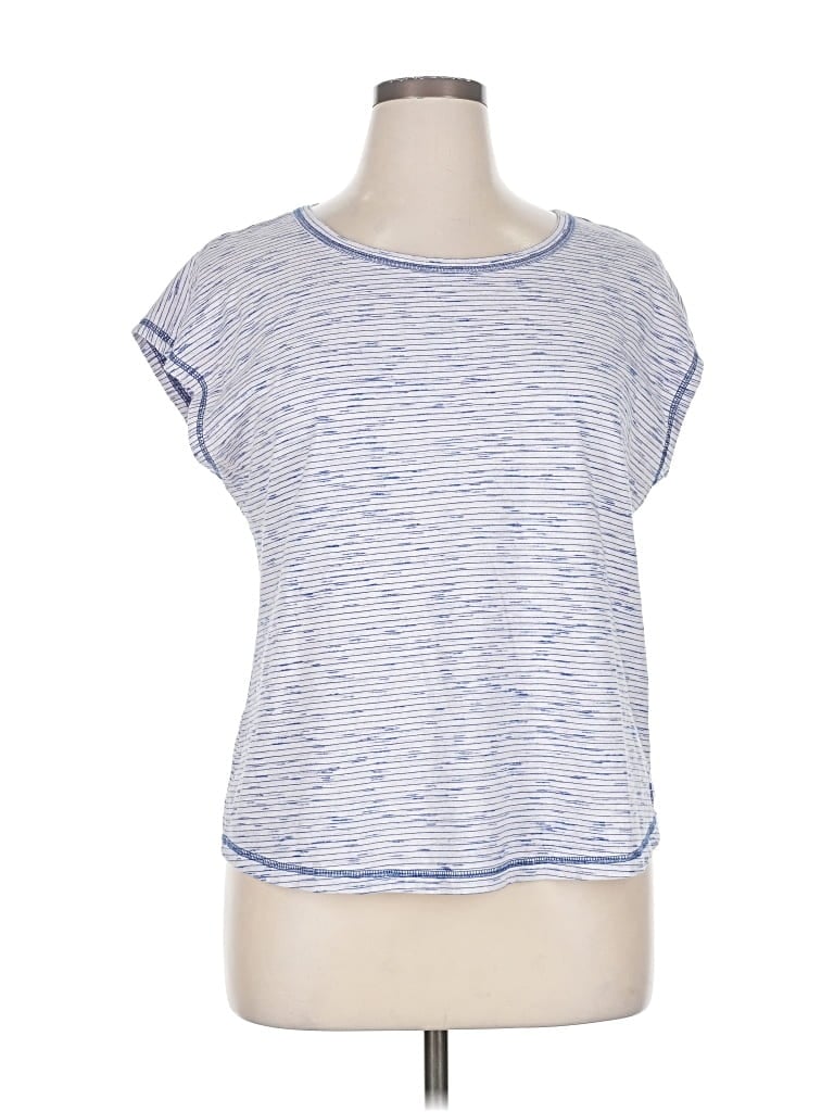 Pre-owned T By Talbots Short Sleeve T-shirt In Blue
