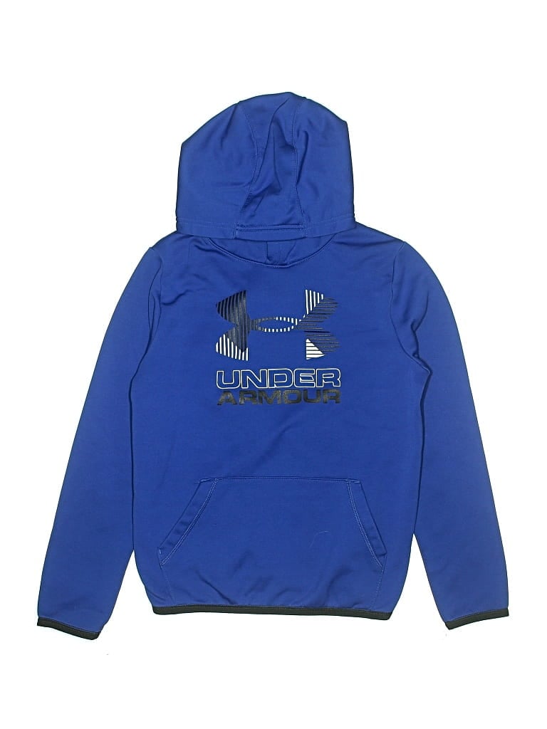 Pre-owned Under Armour Kids' Pullover Hoodie In Blue