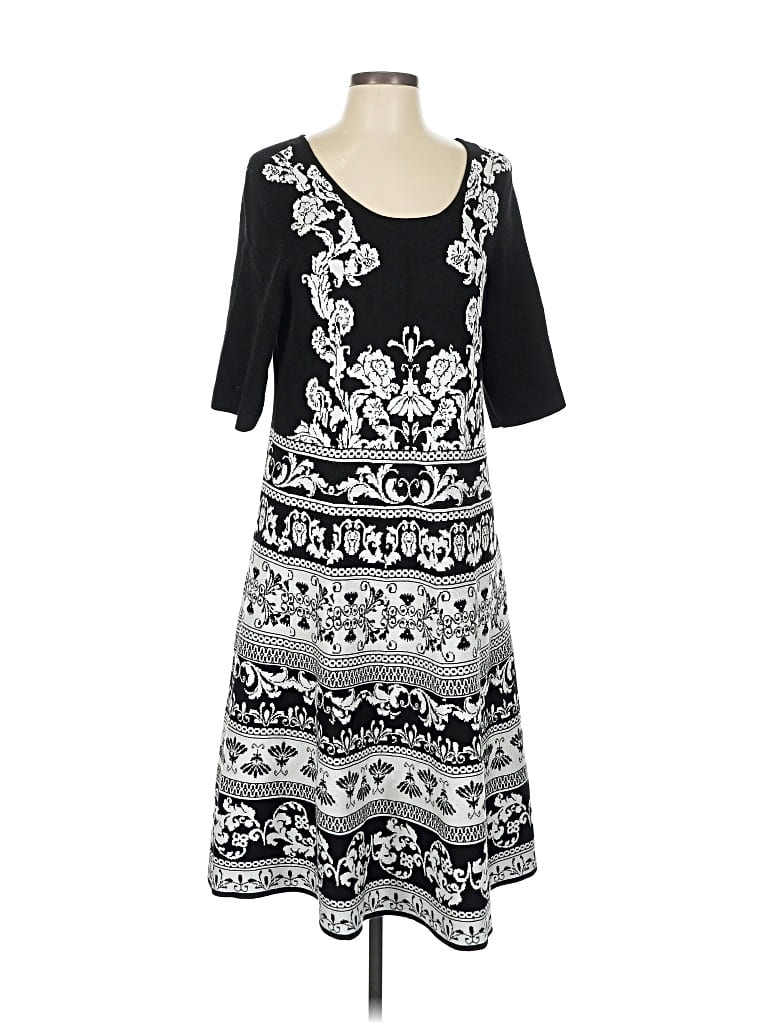 Pre-owned Roz & Ali Casual Dress In Black