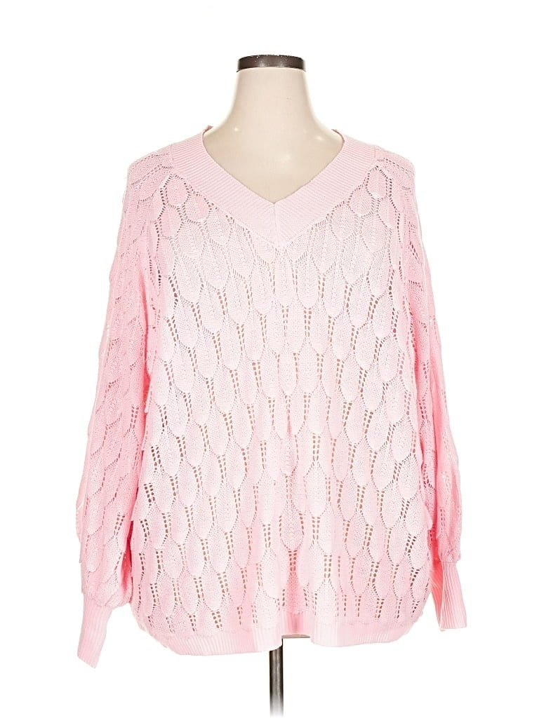 Pre-owned Suzanne Betro Pullover Sweater In Pink