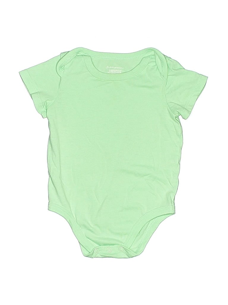 Pre-owned First Impressions Babies' Short Sleeve Onesie In Green