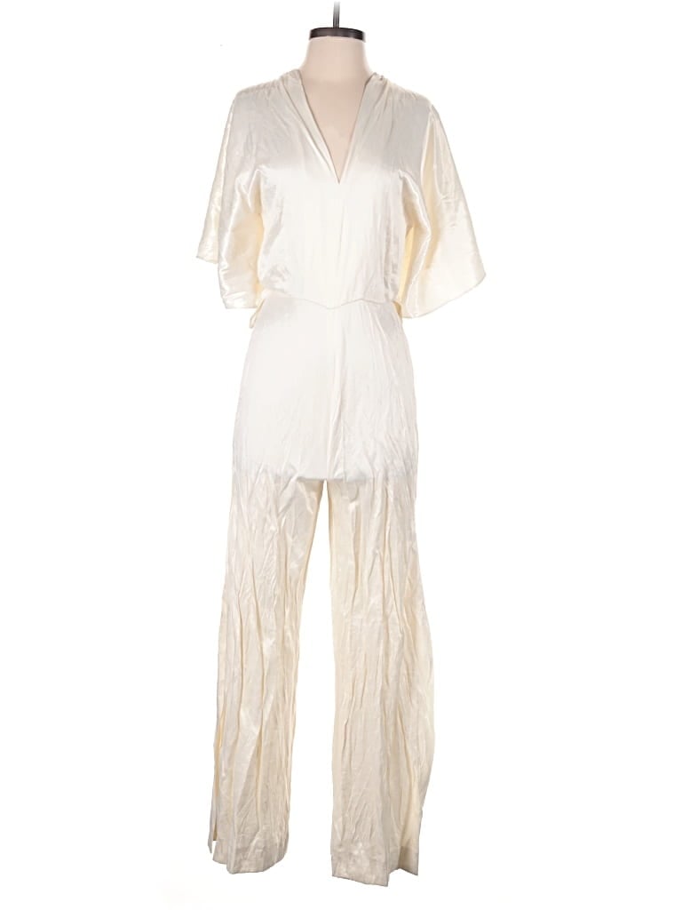 Pre-owned Alexis Jumpsuit In White