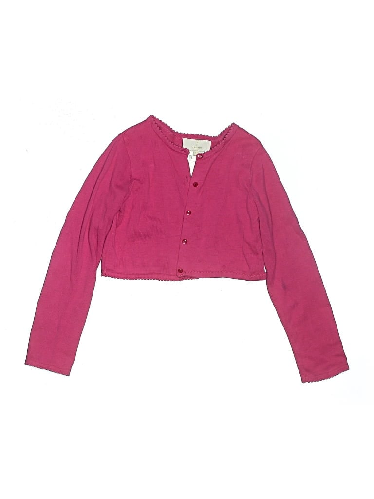 Pre-owned Jacadi Kids' Cardigan Sweater In Pink