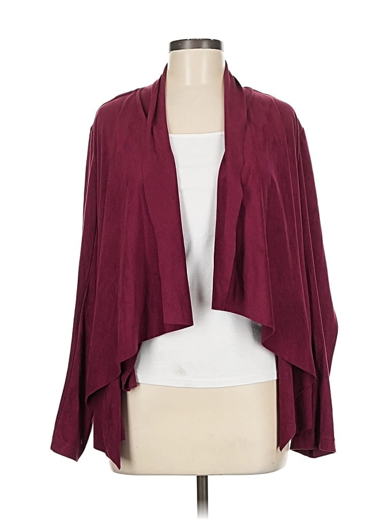 Pre-owned Dana Buchman Cardigan Sweater In Burgundy