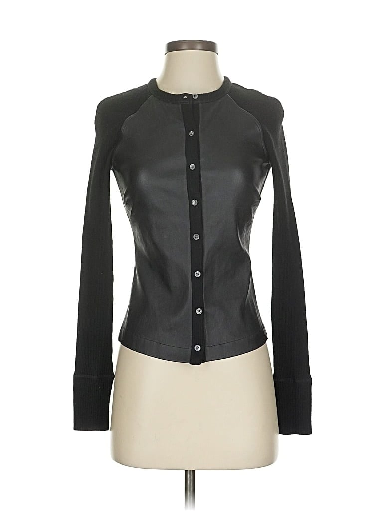 Pre-owned Theory Cardigan Sweater In Black