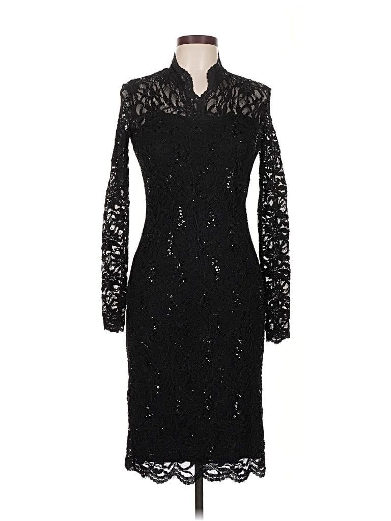 Pre-owned Marina Cocktail Dress In Black
