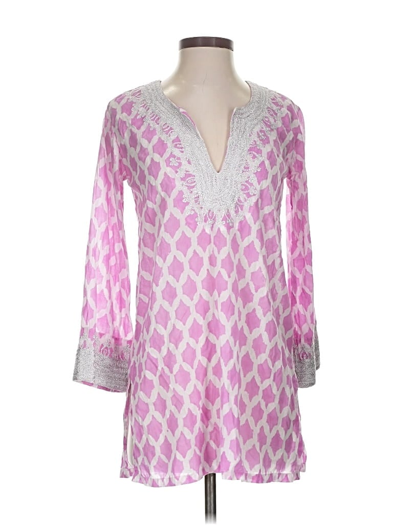 Pre-owned Roberta Roller Rabbit 3/4 Sleeve Blouse In Pink