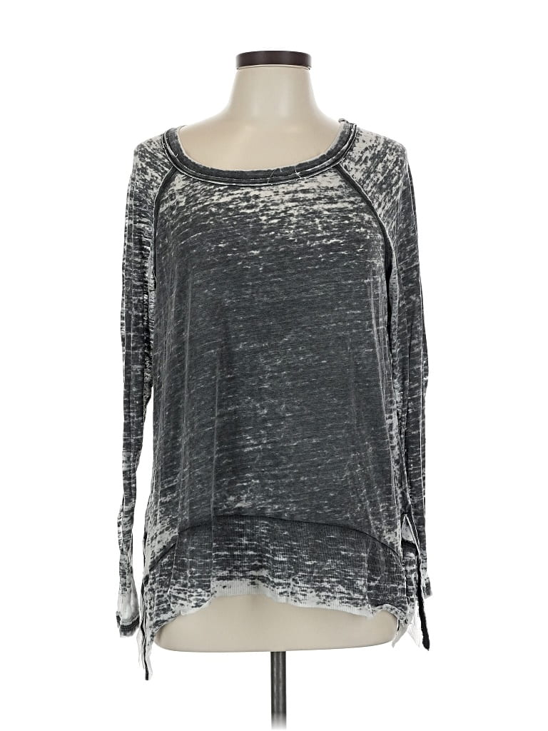 Pre-owned Melrose And Market 3/4 Sleeve T-shirt In Gray